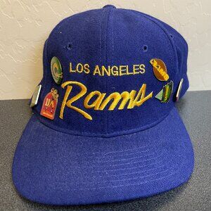 80's Los Angeles Rams Baseball Cap Hat Sports Specialties Wool LA The Pro 6 Pins